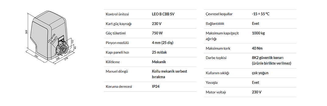 BFT ICARO VELOCE SMART AC A1000 ( TAM SET 4 METRE ) - 2